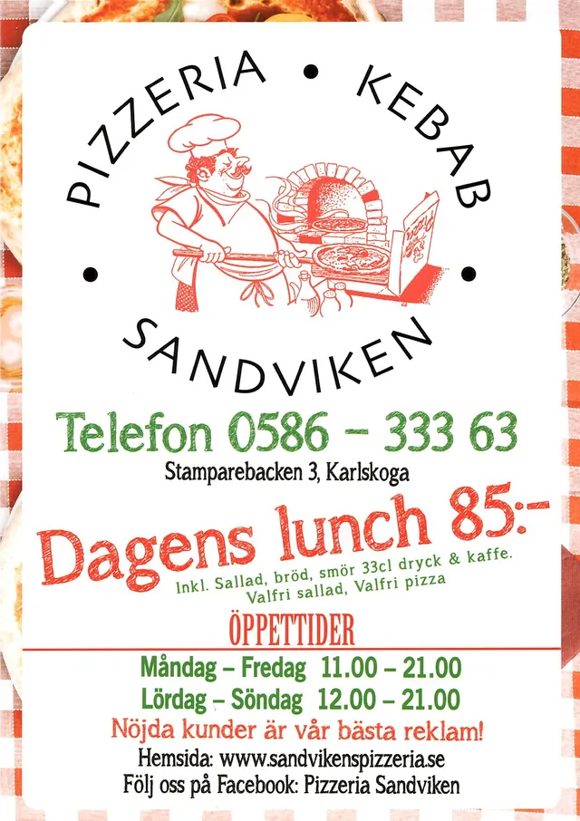 Menyn för Sandviken, Karlskoga