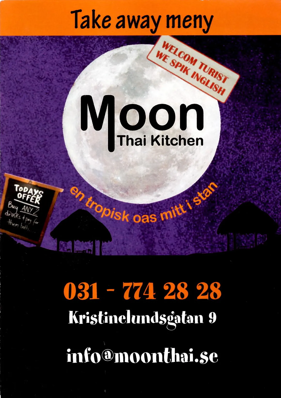Bild på menyn för Moon Thai Kitchen, Göteborg