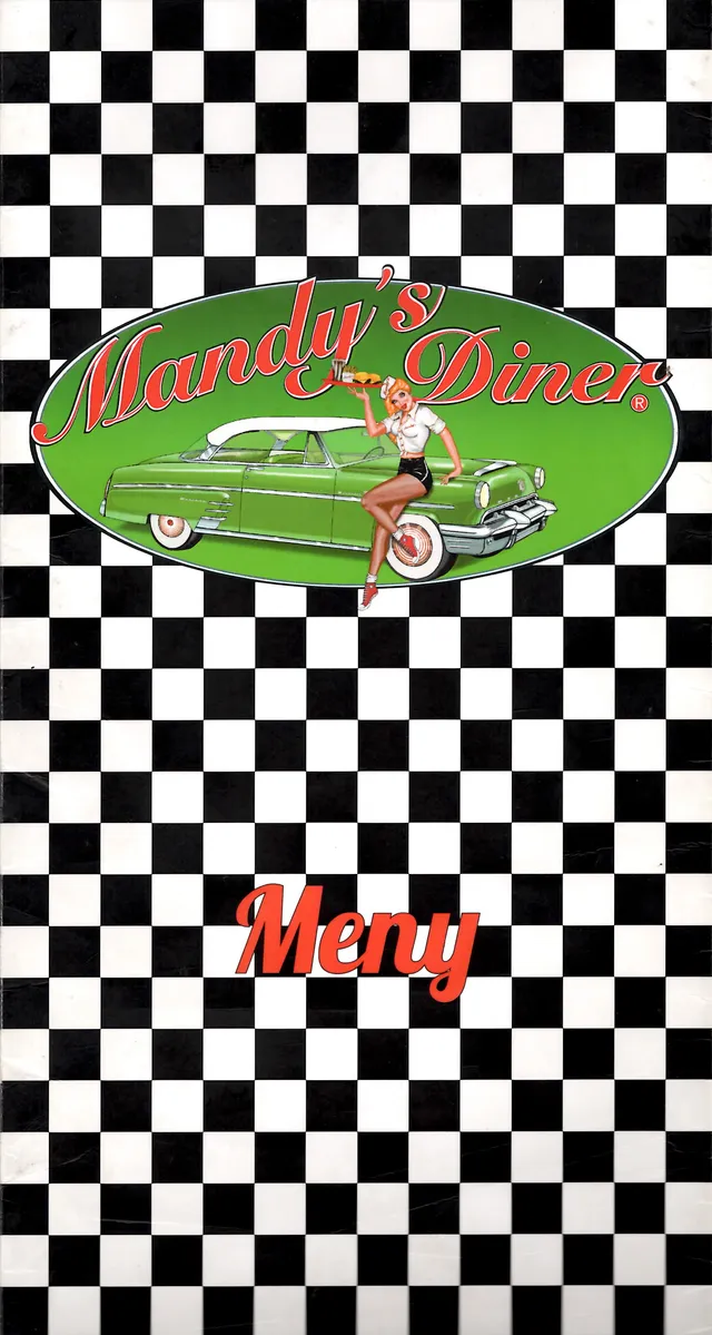Menyn för Mandy's Diner, Töreboda