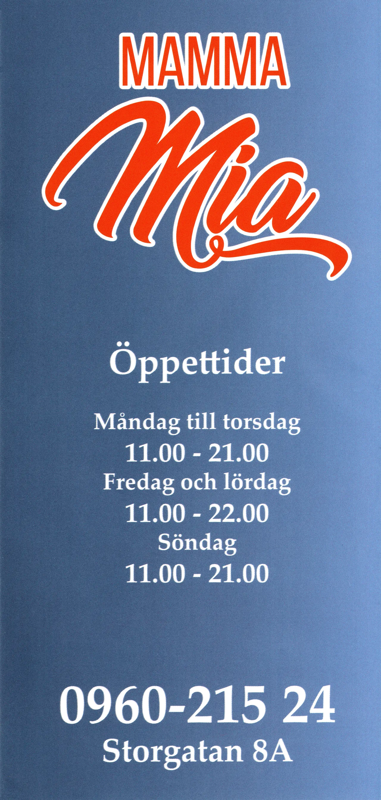 Bild på menyn för Mamma Mia, Arvidsjaur