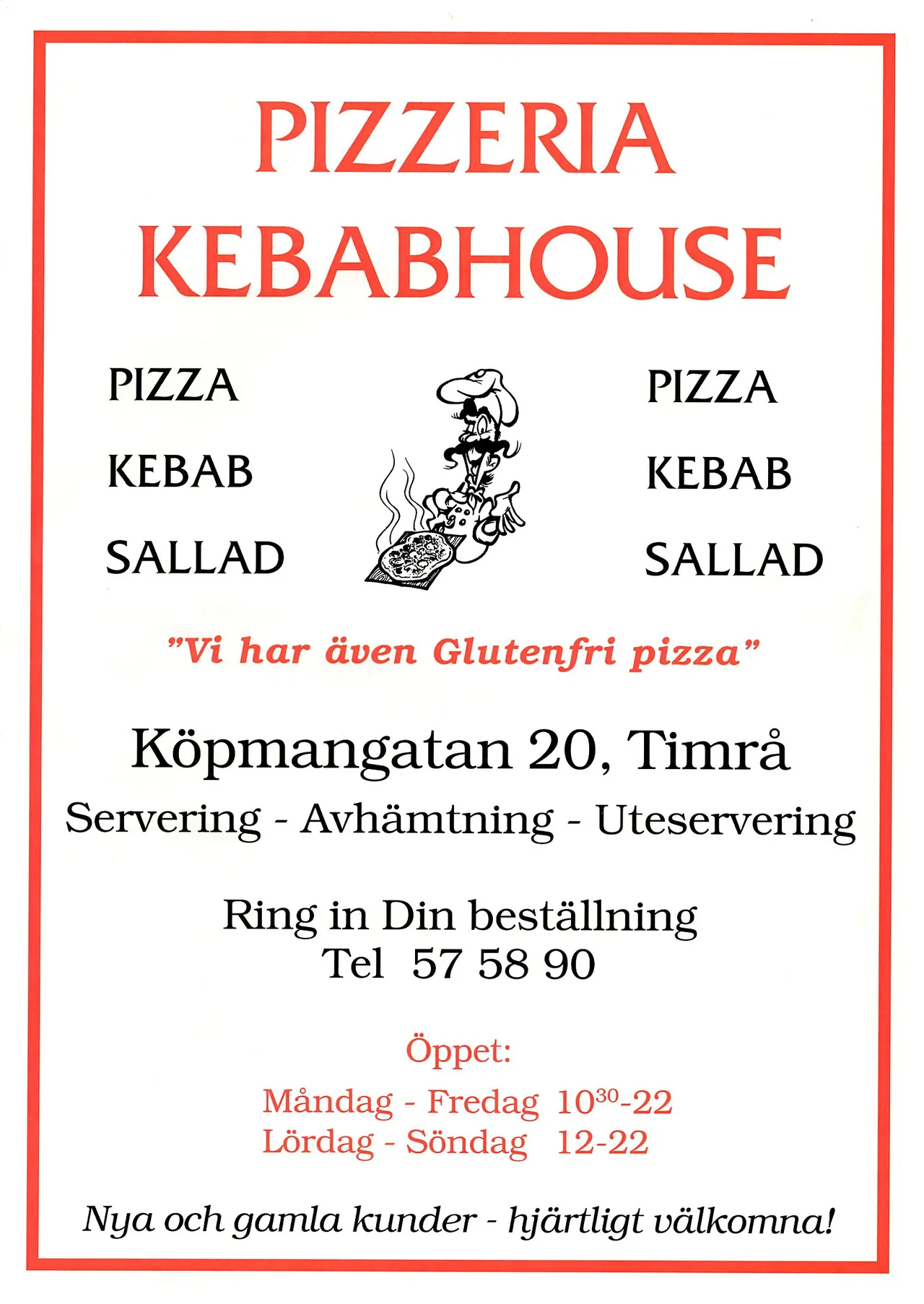 Bild på menyn för Kebabhouse, Timrå