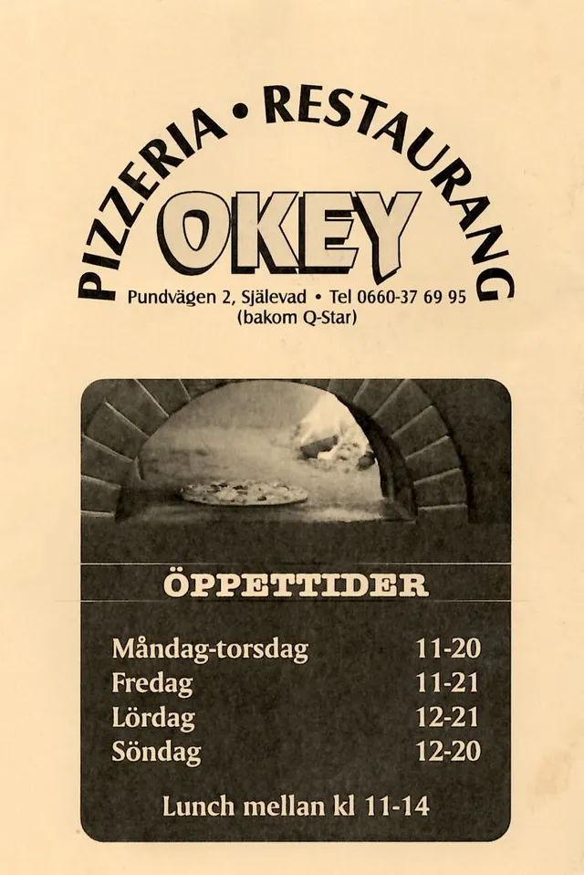 Menyn för Okey, Örnsköldsvik