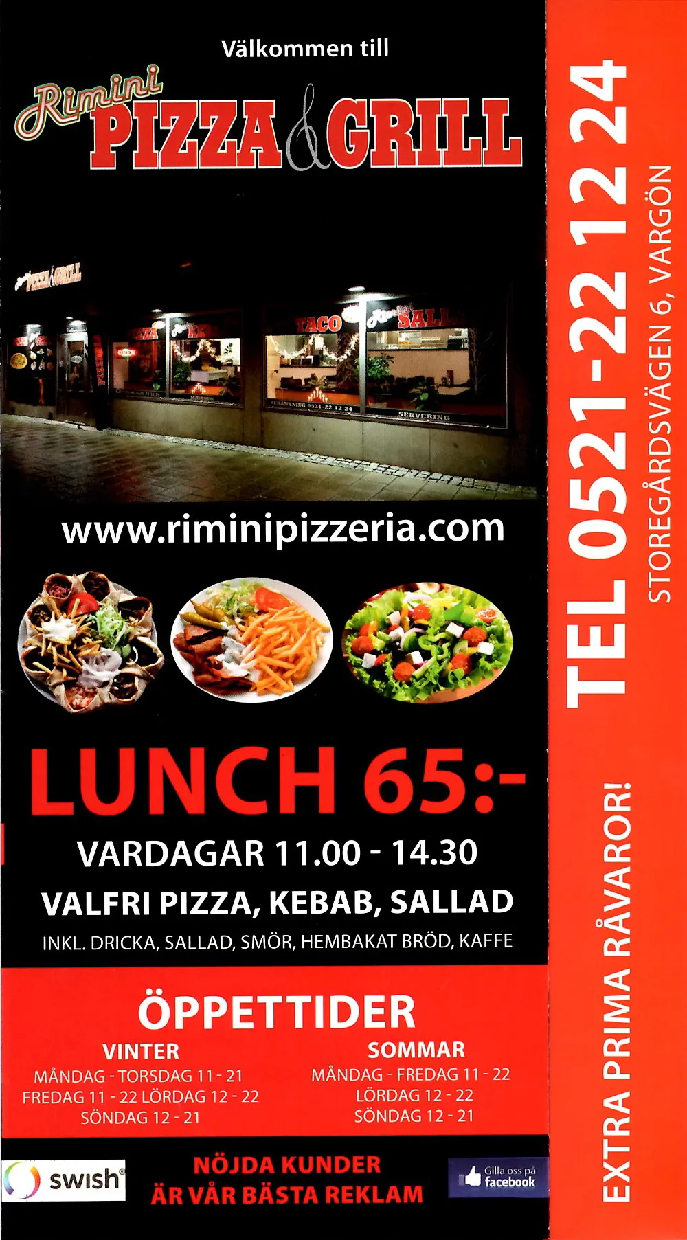 Bild på menyn för Rimini Pizza & Grill, Vänersborg