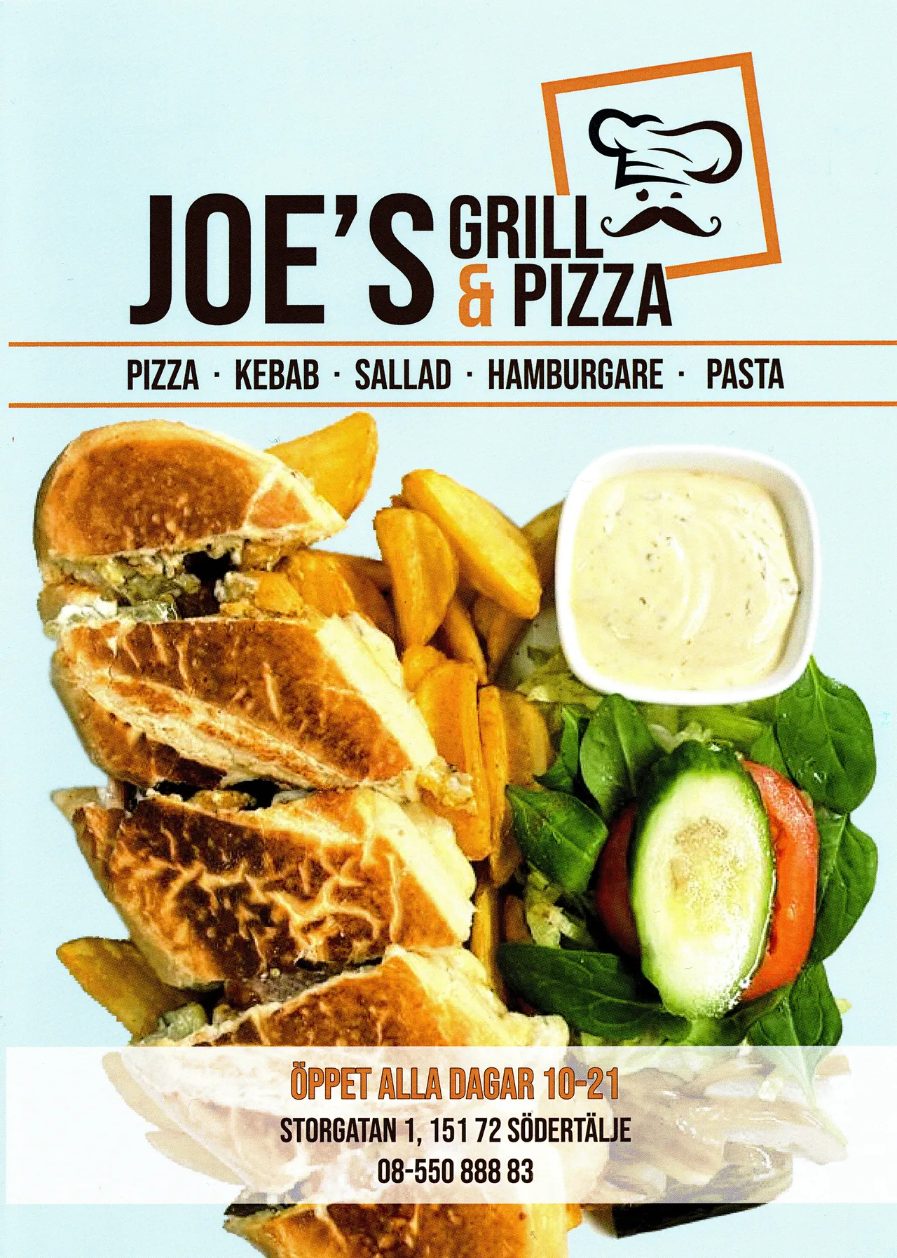 Bild på menyn för Joe's Grill & Pizza, Södertälje