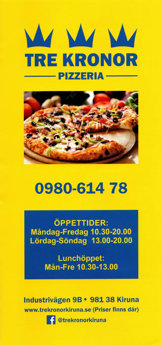 Menyn för Tre Kronor, Kiruna