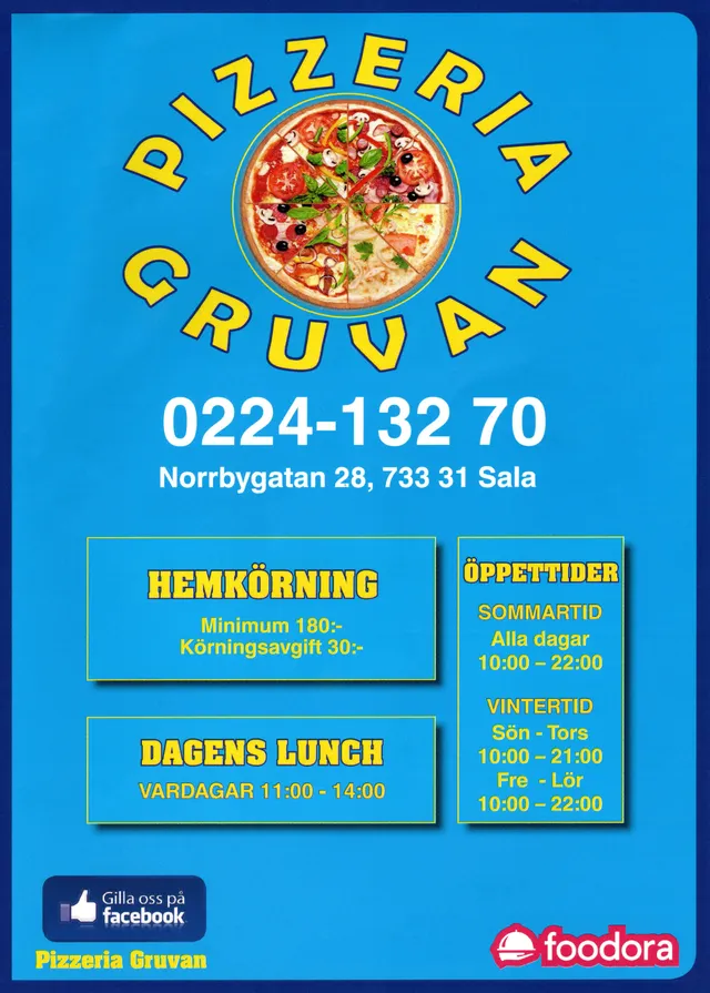 Menyn för Gruvan, Sala
