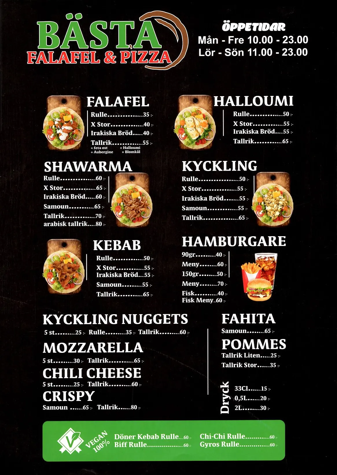Bild på menyn för Bästa Falafel, Malmö
