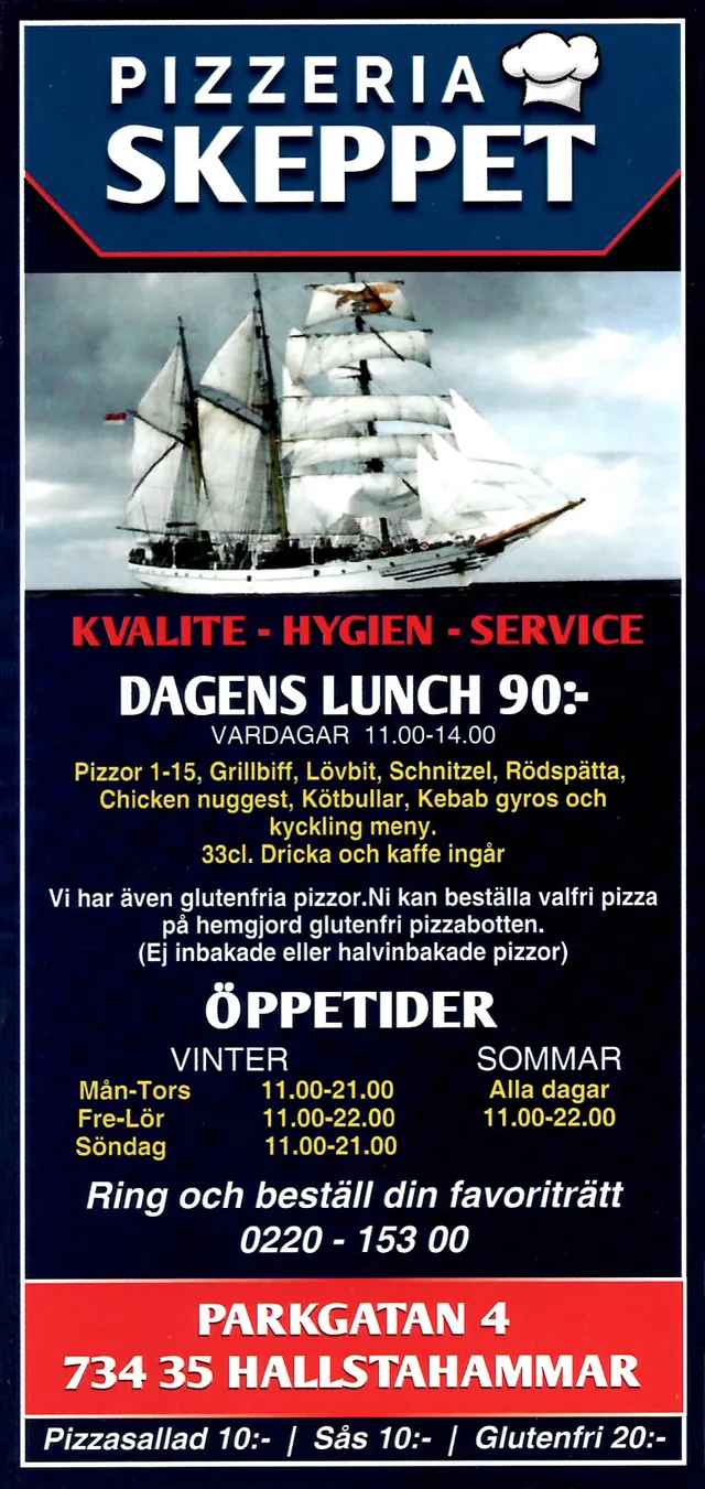 Menyn för Skeppet, Hallstahammar