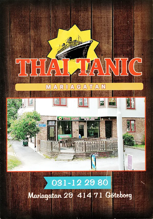 Bild på menyn för Thai Tanic, Göteborg