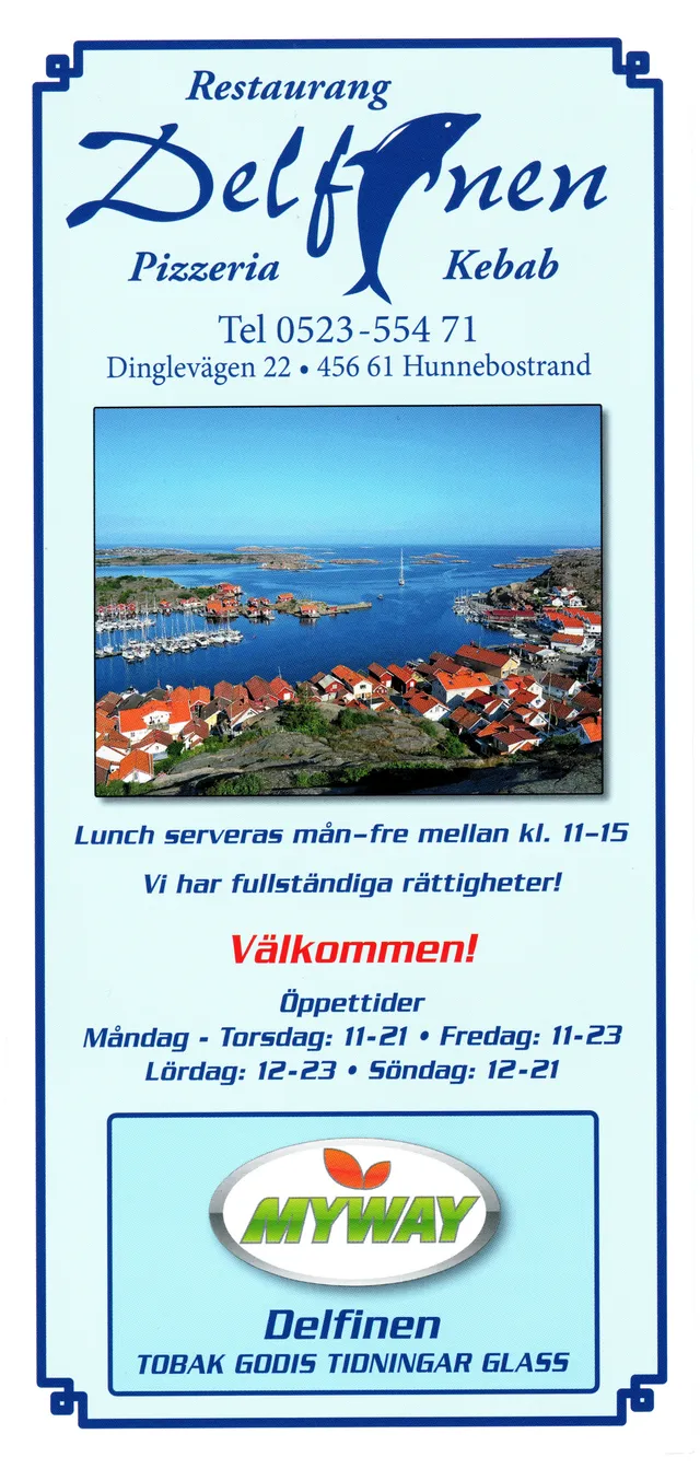 Menyn för Delfinen, Sotenäs