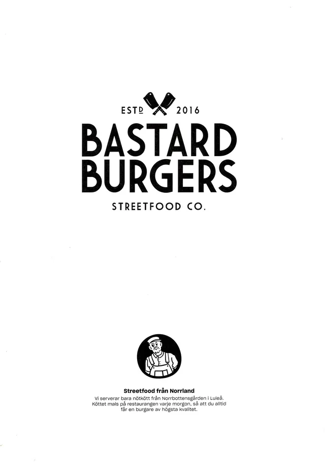 Menyn för Bastard Burgers, Örebro