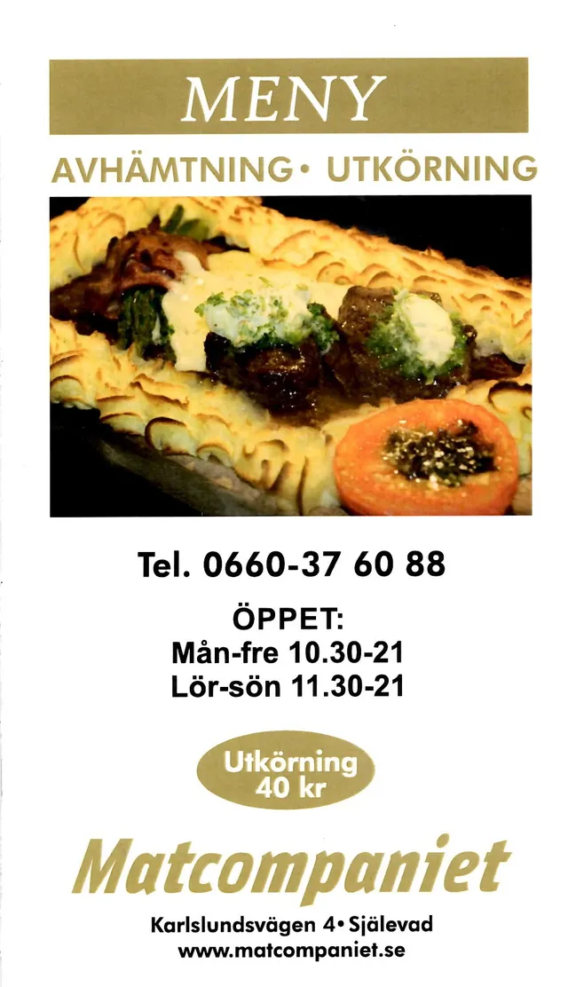 Menyn för Matcompaniet, Örnsköldsvik