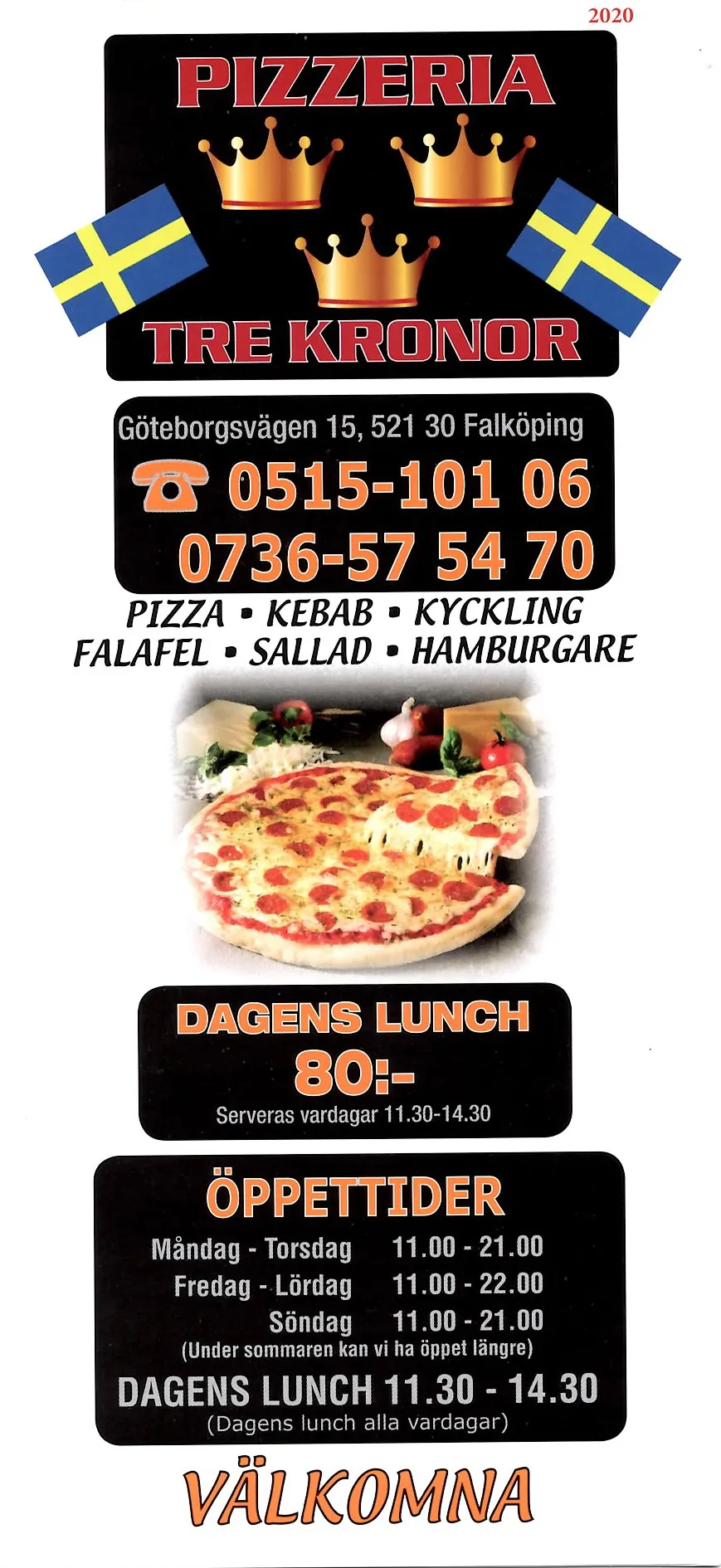 Bild på menyn för Tre Kronor, Falköping