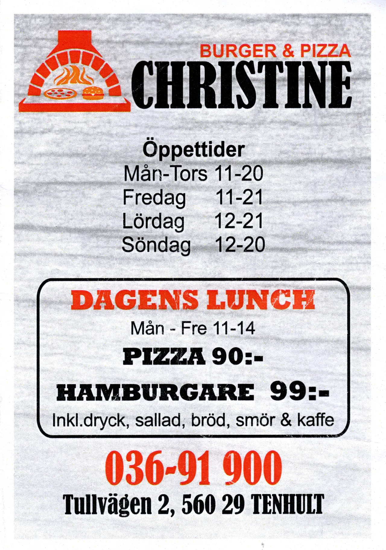 Bild på menyn för Christine, Jönköping
