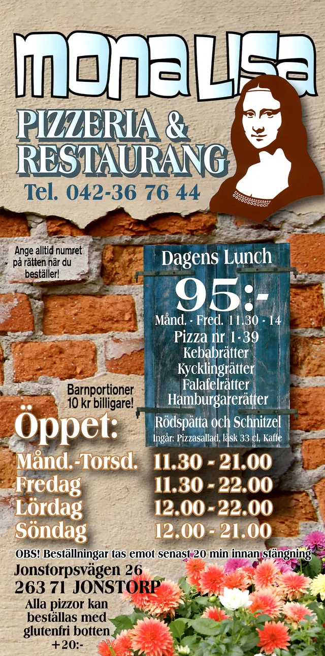 Menyn för Mona Lisa, Höganäs