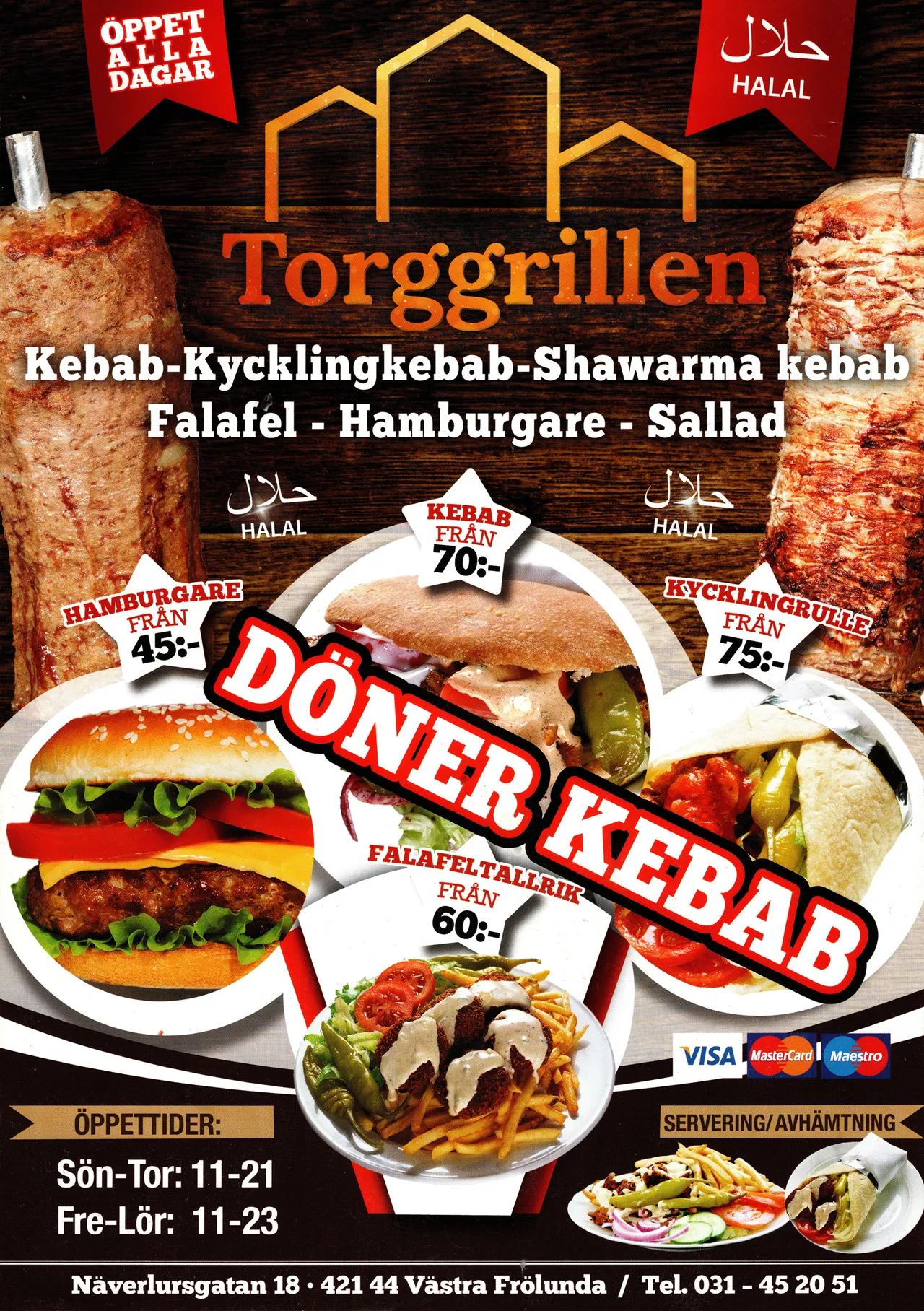 Bild på menyn för Torggrillen, Göteborg