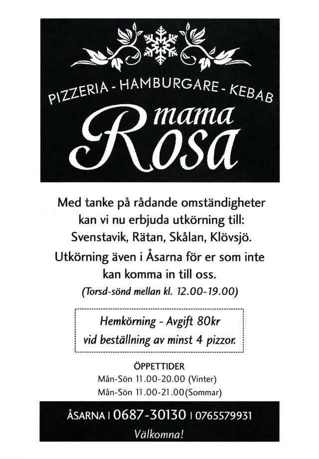 Menyn för Mama Rosa, Åsarna