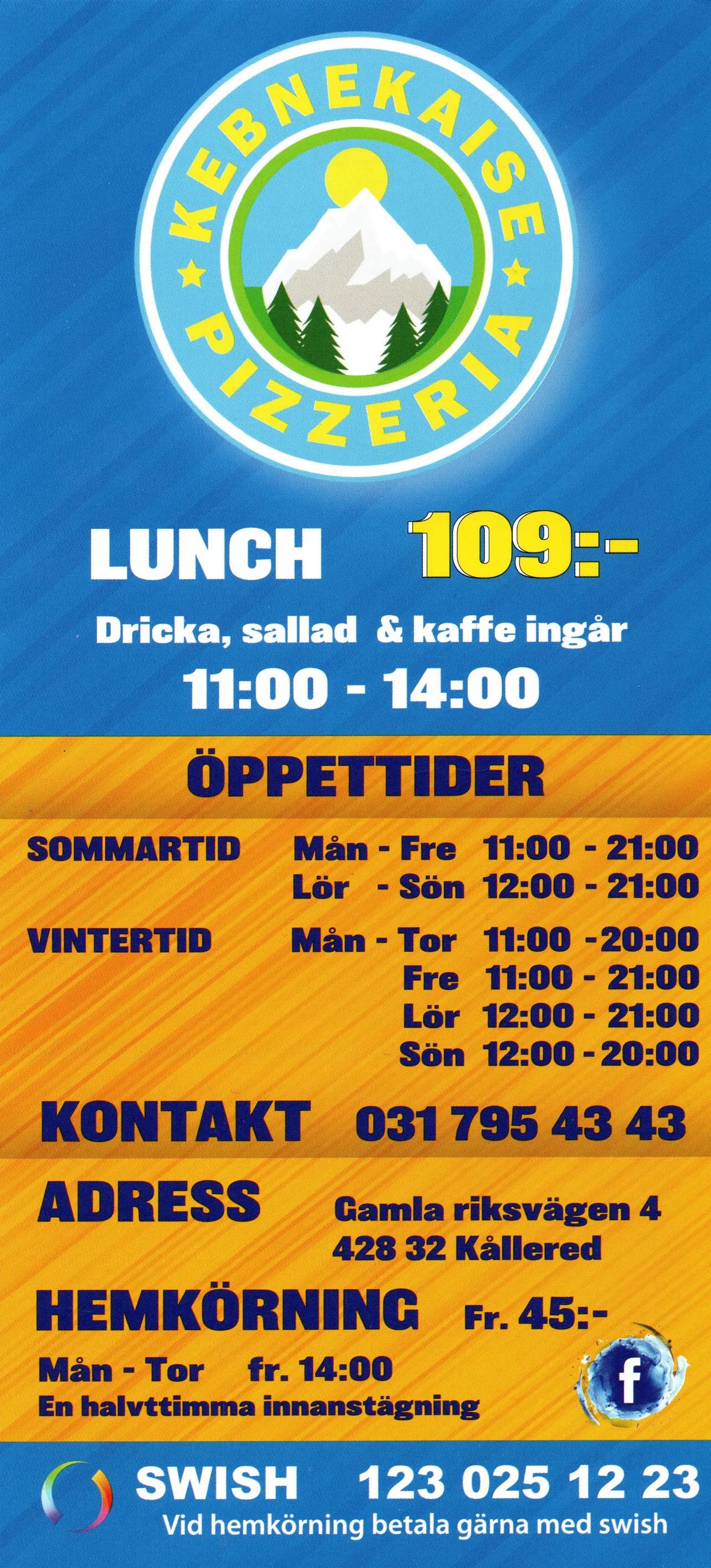 Bild på menyn för Kebnekaise, Mölndal