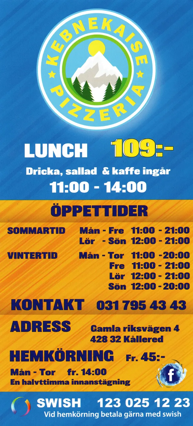 Menyn för Kebnekaise, Mölndal