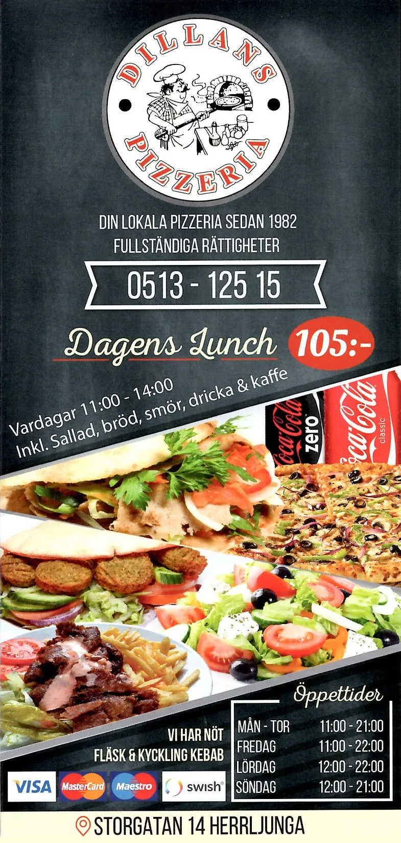 Bild på menyn för Dillans Pizzeria, Herrljunga