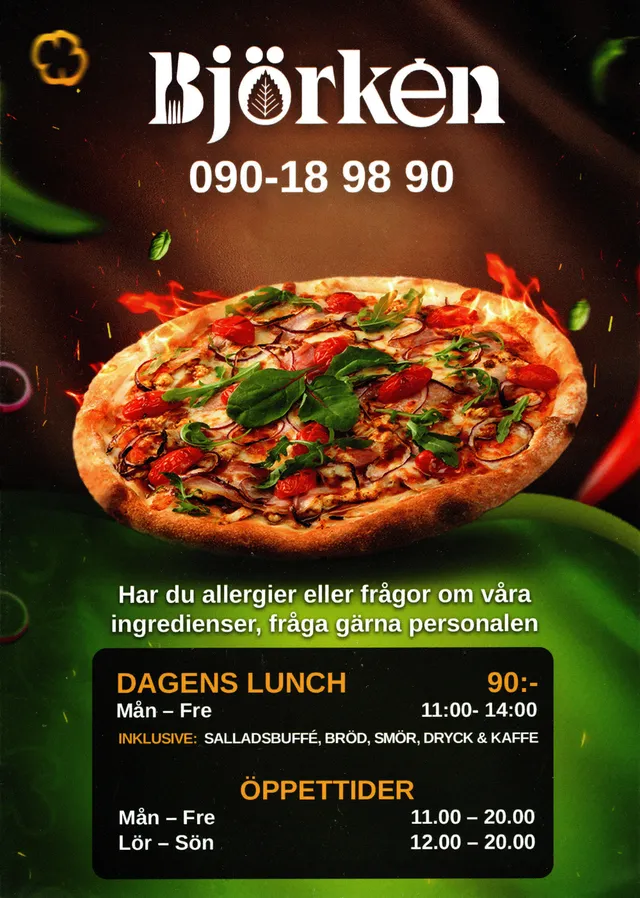 Menyn för Björken, Umeå
