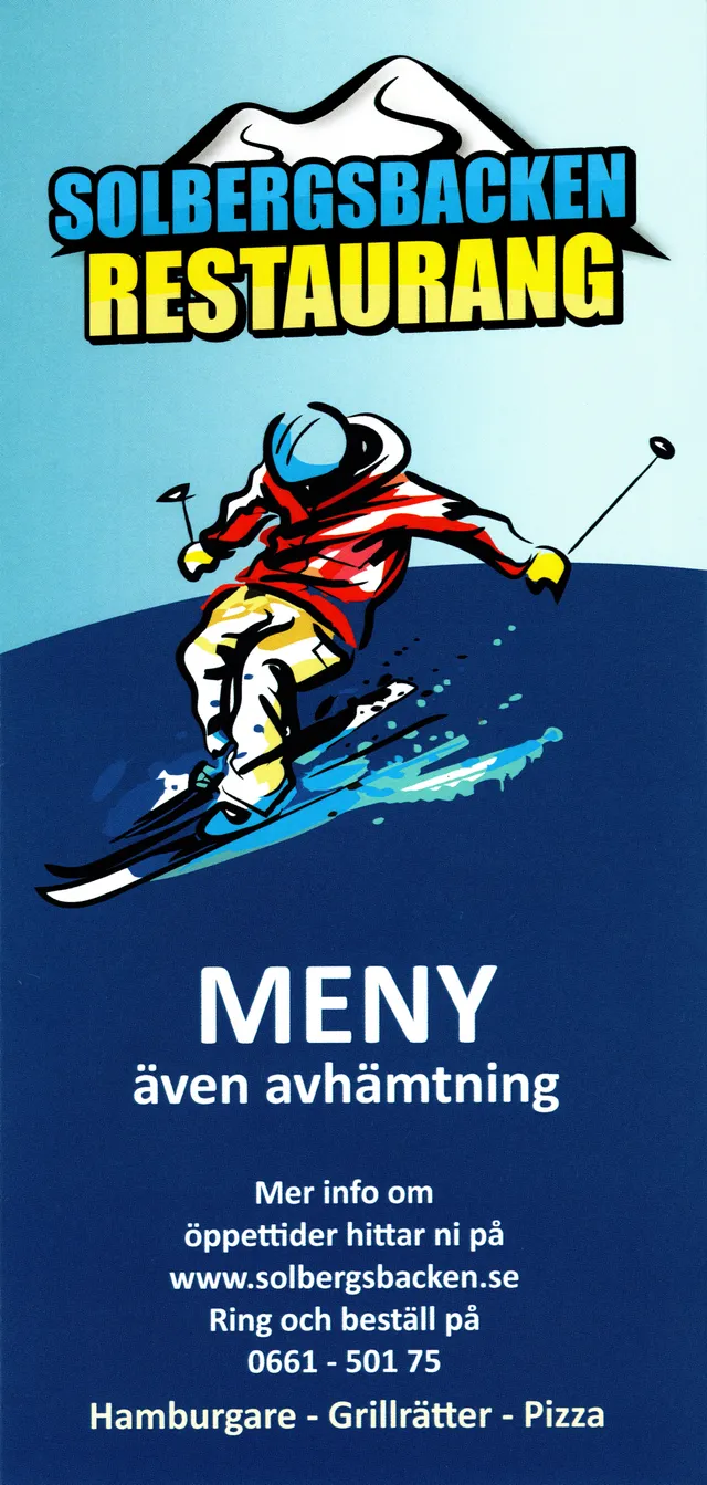 Menyn för Solbergsbacken, Örnsköldsvik