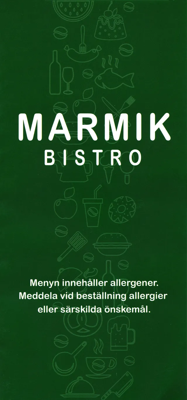 Menyn för Marmik Bistro, Södertälje
