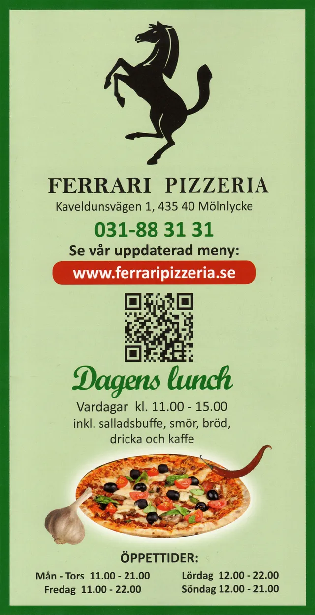 Menyn för Ferarri, Härryda